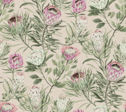 Perpignan Protea Non-woven Unpasted Wallpaper