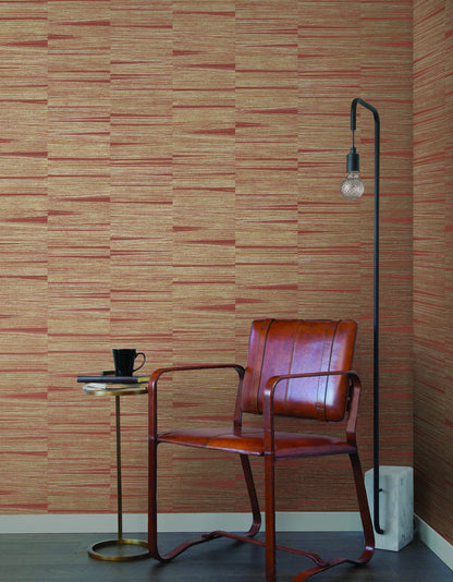 Nottingham Line Stripe Texture Non-woven Unpasted Wallpaper