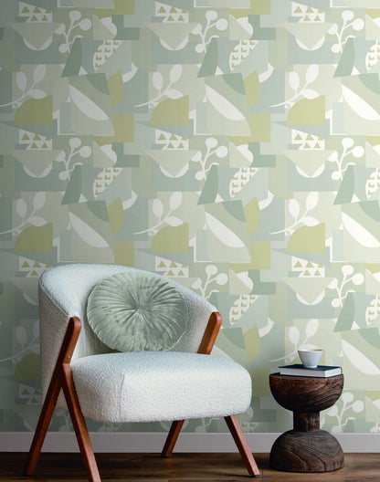 Oakland Abstract Geometric Unpasted Non-woven Wallcovering