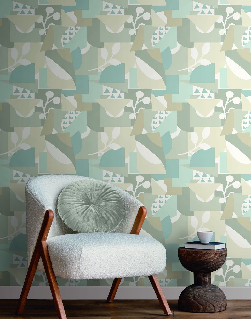 Oakland Abstract Geometric Unpasted Non-woven Wallcovering