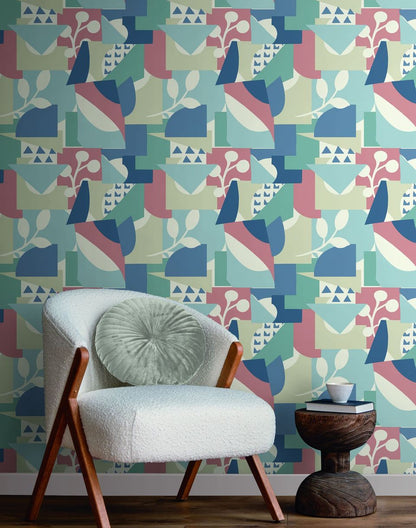 Oakland Abstract Geometric Unpasted Non-woven Wallcovering