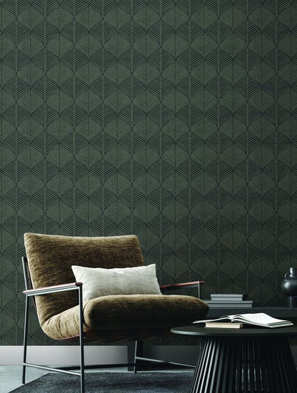 Paris Universal Nature Geometric Fabric Backed Vinyl Unpasted Wallpaper