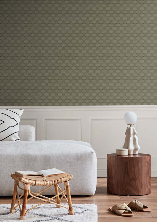 Melun, Basketweave, 27 in. x 26.9 ft. = 60.53 sq. ft, Wallpaper Roll