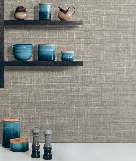 Dunkirk, Grasmere Weave, 27 in. x 27 ft. = 60.75 sq. ft, Wallpaper Roll