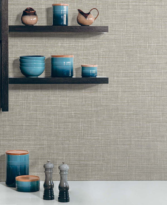 Dunkirk, Grasmere Weave, 27 in. x 27 ft. = 60.75 sq. ft, Wallpaper Roll