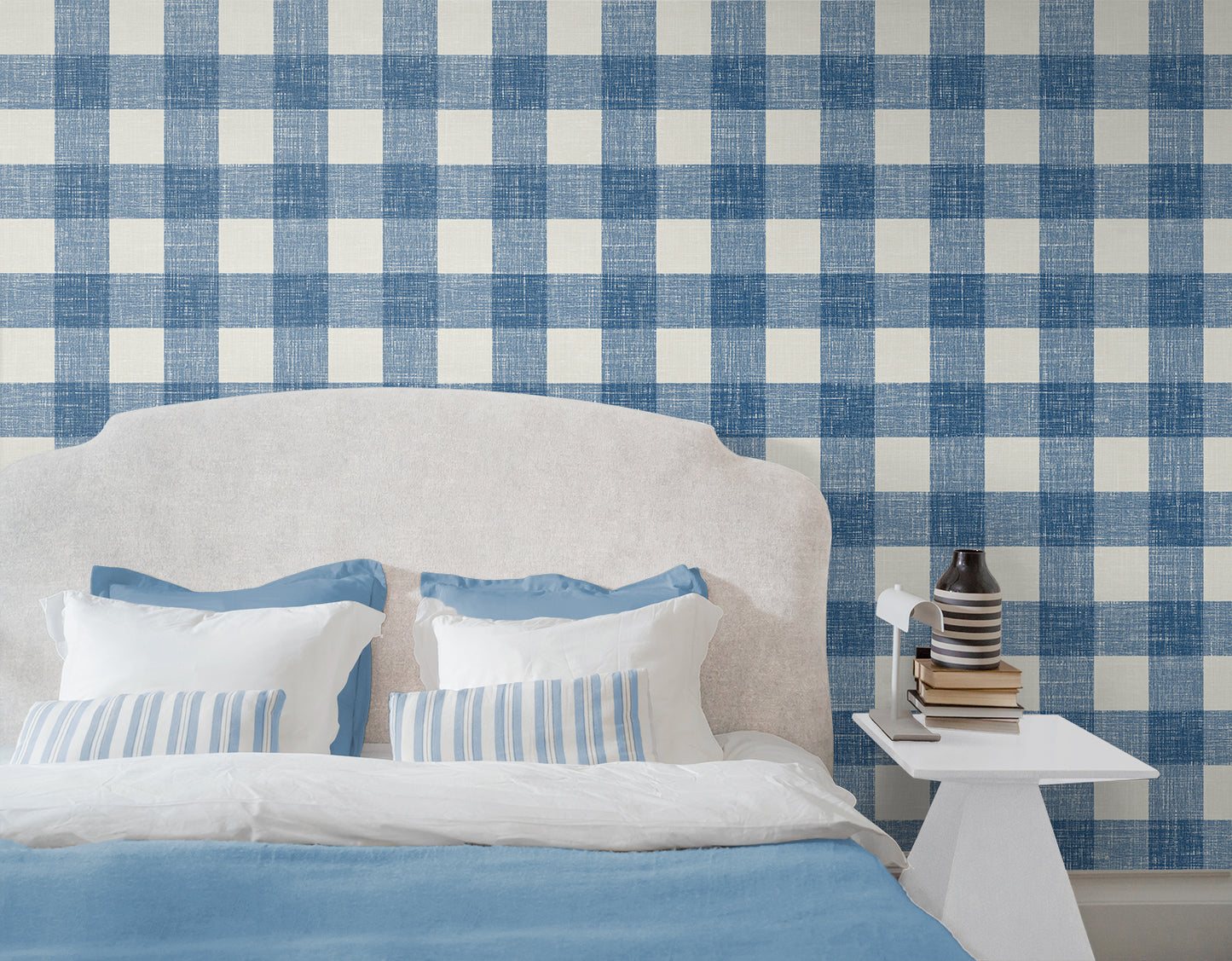 Fairfield, Bebe Gingham, 27 in. x 27 ft. = 60.75 sq. ft, Wallpaper Roll