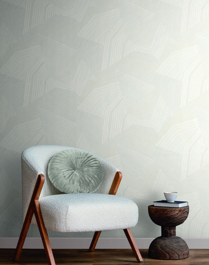 Aerial Geometric Textured Unpasted Wallpaper Covering